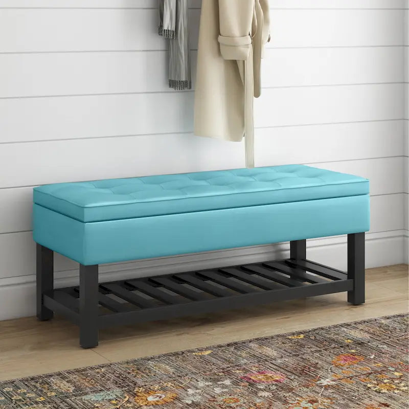 44 inch Wide Transitional Rectangle Ottoman Bench