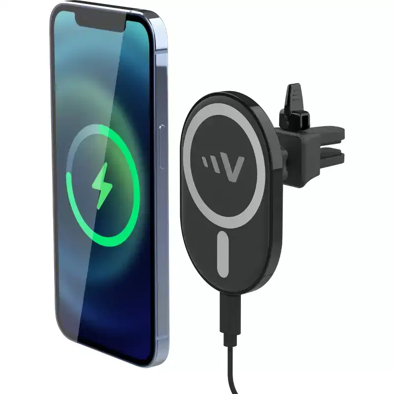 Ventev 15W Ultrafast Magnetic Wireless Car Charger Mount Black