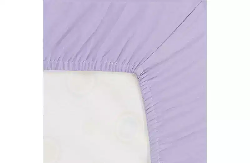Everyday Kids 2-Pack Crib Sheets, Soft Microfiber, White & Lavender, Fits 28x52in Standard Mattress, Breathable & Machine Washable Baby Nursery Sheets