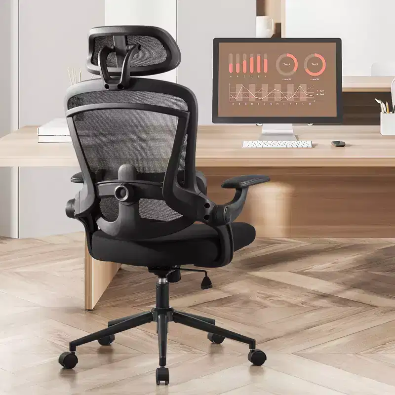 Adjustable Height Ergonomic Computer Task Office Chair | Black