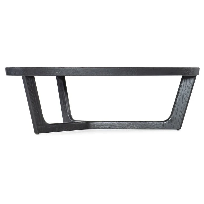 Oak and Veneer Triangle Coffee Table