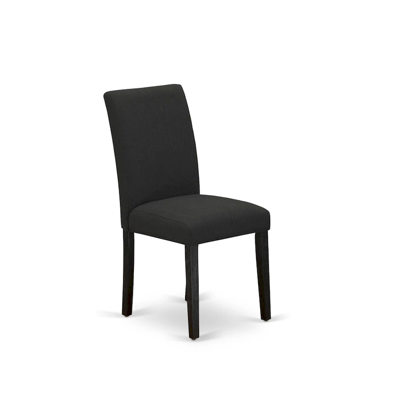 East West Furniture 5 Piece Dinette Set- a Round Dining Table and 4 Parson Dining Chairs, (Finish & Upholstered Option)