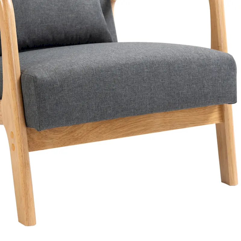 Upholstered Arm Chair with Cution Modern Side Accent Chairs - 25.8W x 28.7H x 32.3D