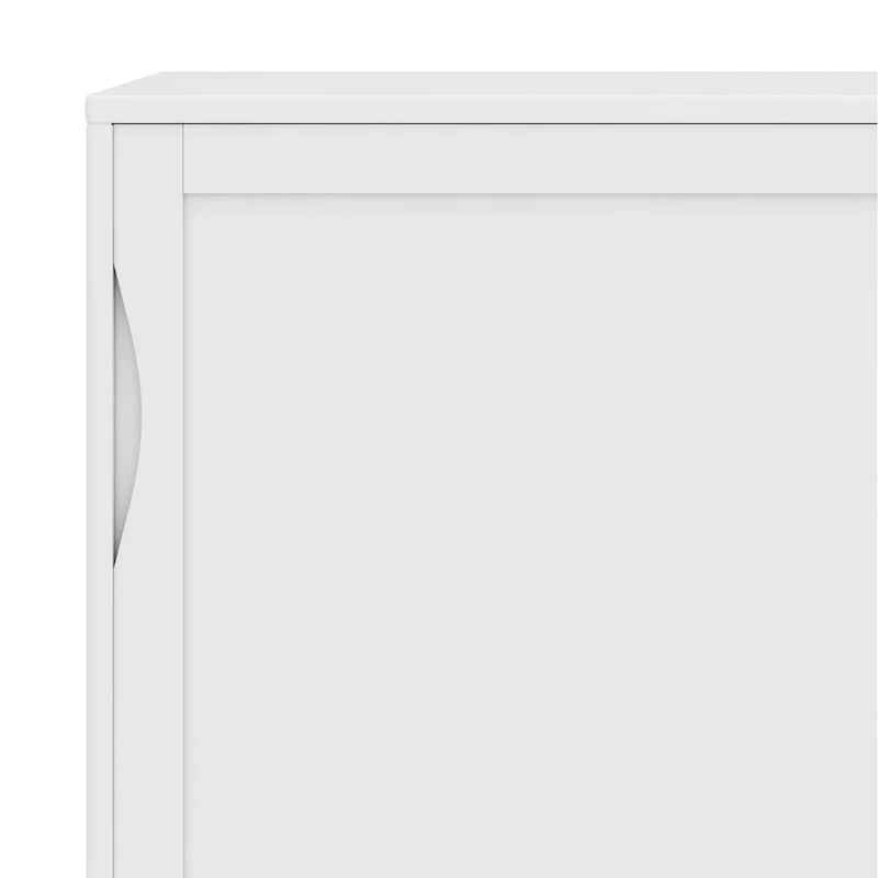 48-Inch Wide Mid-Century Modern Storage Cabinet with Sliding Doors and Drawers