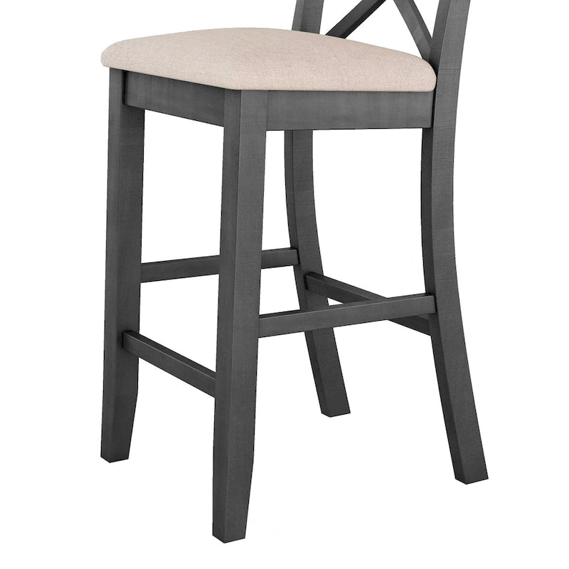 3-Piece Farmhouse Dining Set with Rectangular Table & 2 Chairs