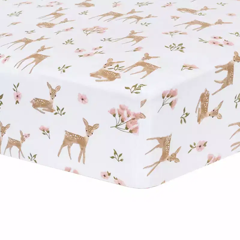 Cotton Jersey Fitted Sheet - Sophia Garden