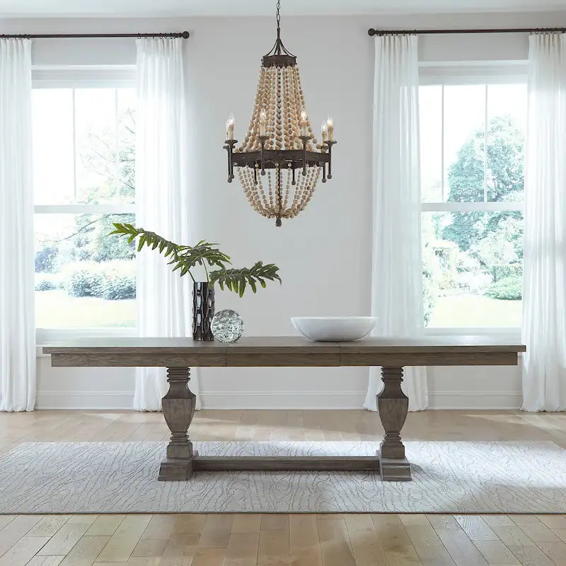 Westfield Havana Brown 7 Piece Trestle Table Set
