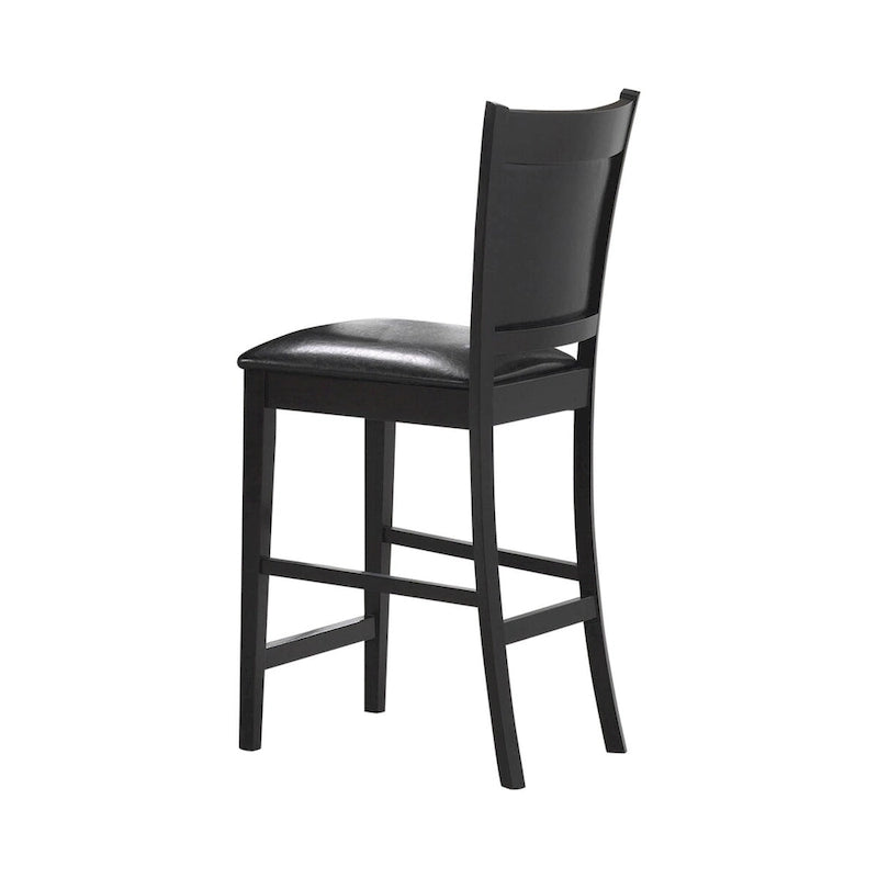 Finley Espresso and Black 5-piece Square Counter Height Dining Set
