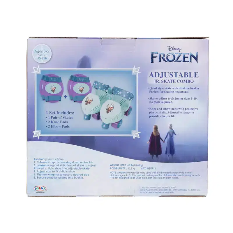 Frozen Kids' Roller Skate with Pad Set