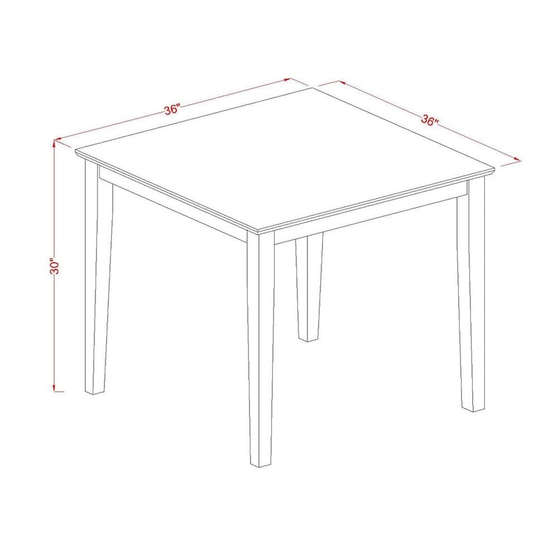 East West Furniture Dining Set - a Dining Table and Dining Room Chairs - (Finish & Pieces Option)