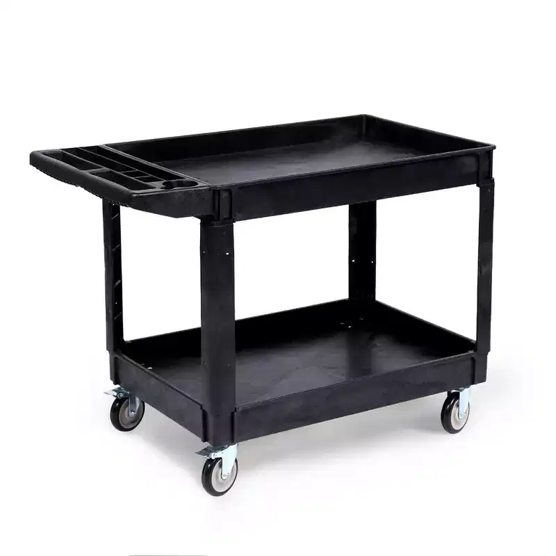 Heavy Duty Rolling Utility Cart | 550 lb | 360° Swivel Locking Wheels | Storage Handle