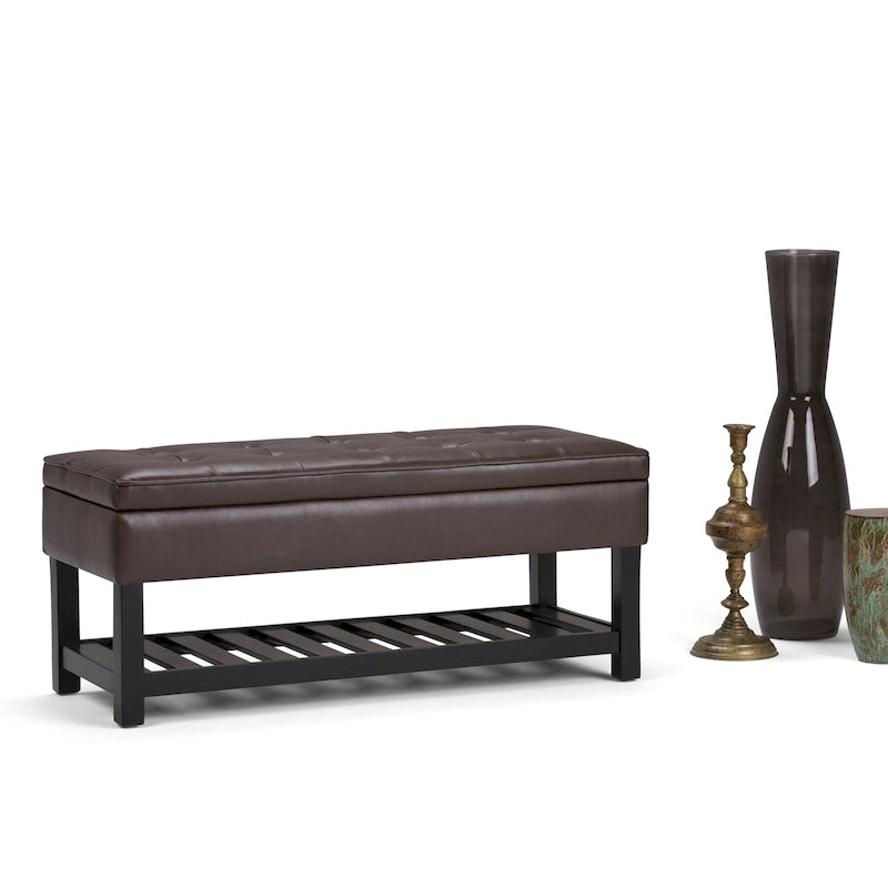44 inch Wide Transitional Rectangle Ottoman Bench