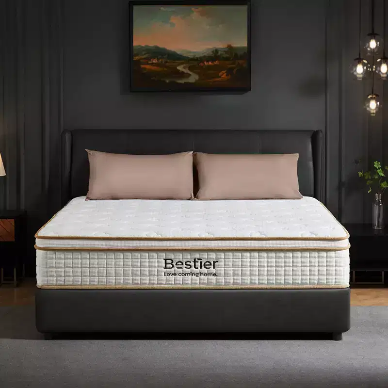 10 inch Twin Size Tencel Medium Hybrid Mattress, Plush Layer and Cooling Gel Memory Foam Mattress in a Box
