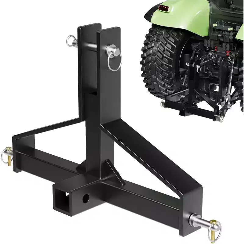 3 Point 2 Trailer Hitch Receiver Heavy-Duty for Category 1 Tractors Compatible with Kubota, BX, LM25H, WLM Tractor, NorTrac, Yanmar, Kioti, Cat