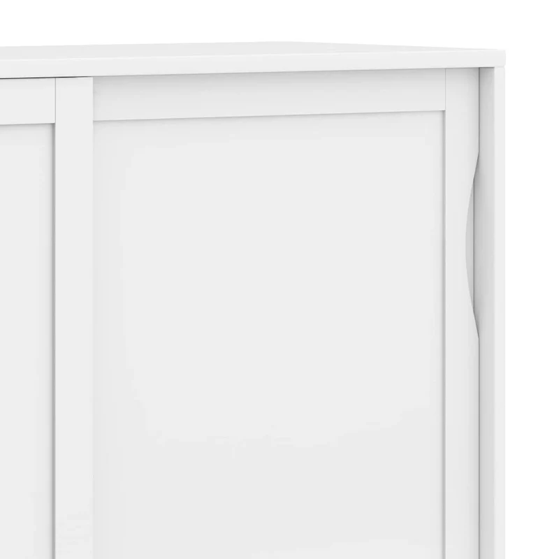 48-Inch Wide Mid-Century Modern Storage Cabinet with Sliding Doors and Drawers