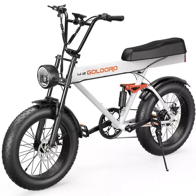 Promounts Goldoro Tank600 500W 20 Electric Bike, White