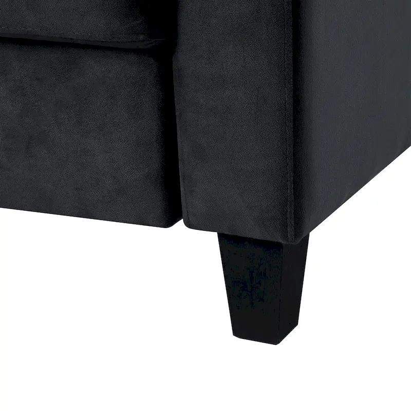 Black Modern 32.2 Upholstered Accent Chair with Sturdy Hardwood Frame and Soft Cushion