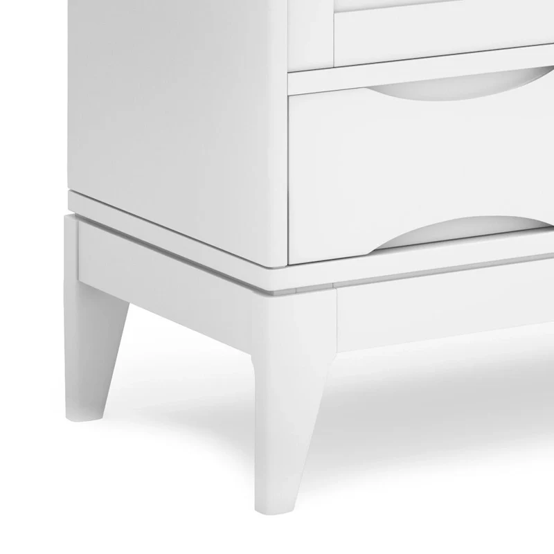 48-Inch Wide Mid-Century Modern Storage Cabinet with Sliding Doors and Drawers