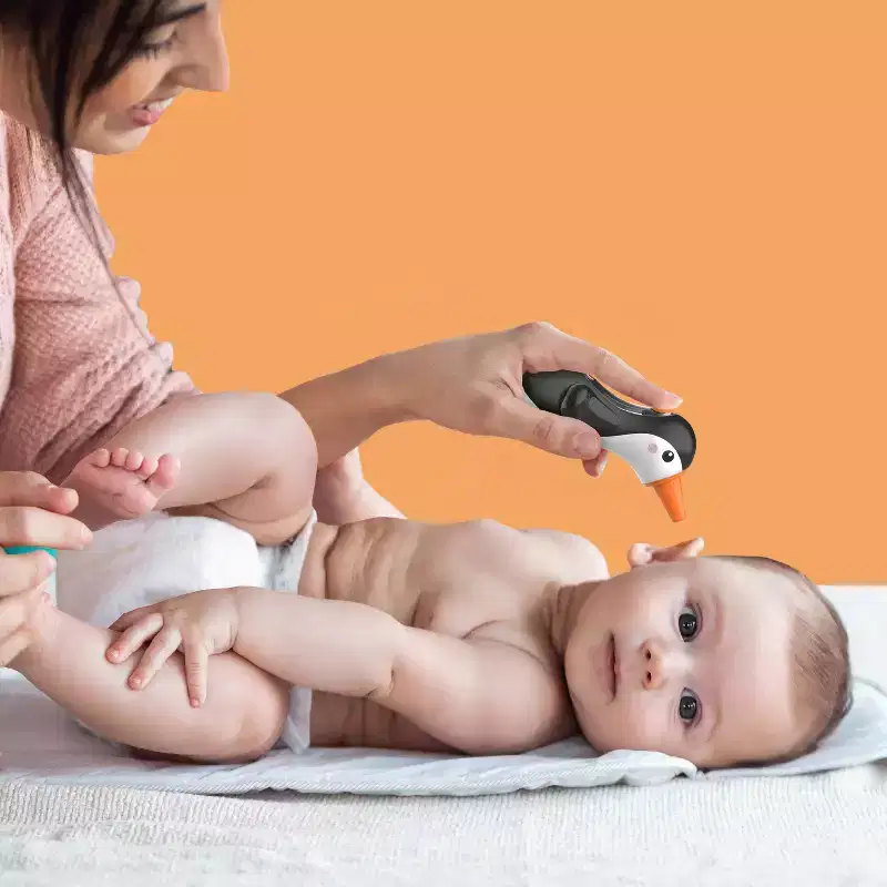 Pure Enrichment PureBaby Penguin Ear Thermometer: Battery Powered, Health Thermometer, 0.2 lb Weight