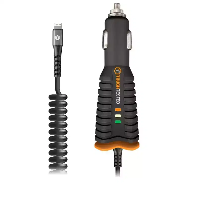 ToughTested Pro+ Rapid Car Charger with 10' Cord for iPhone