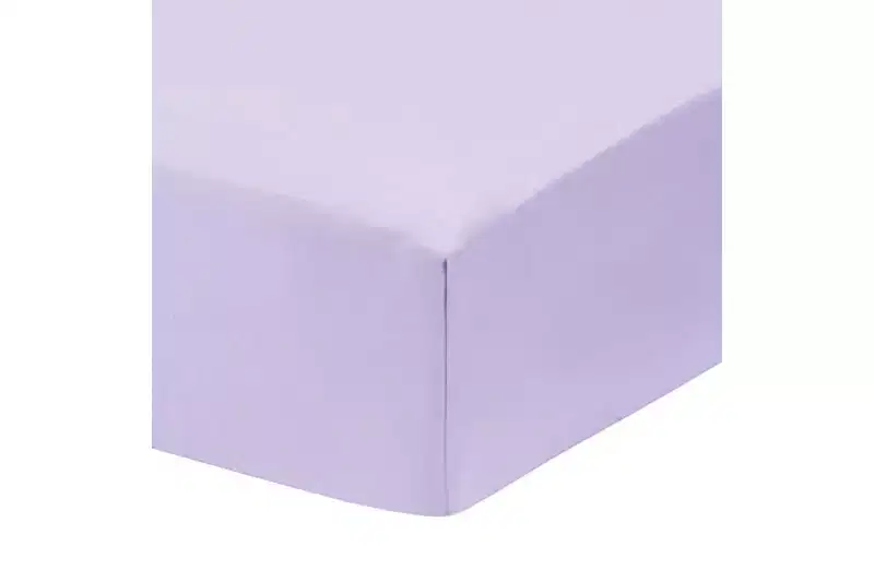 Everyday Kids 2-Pack Crib Sheets, Soft Microfiber, White & Lavender, Fits 28x52in Standard Mattress, Breathable & Machine Washable Baby Nursery Sheets