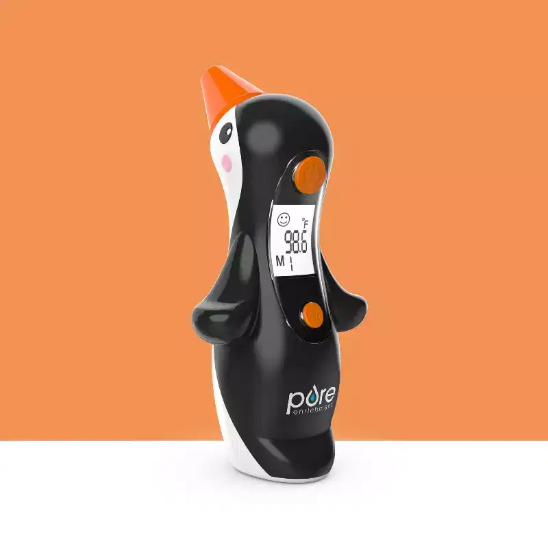 Pure Enrichment PureBaby Penguin Ear Thermometer: Battery Powered, Health Thermometer, 0.2 lb Weight