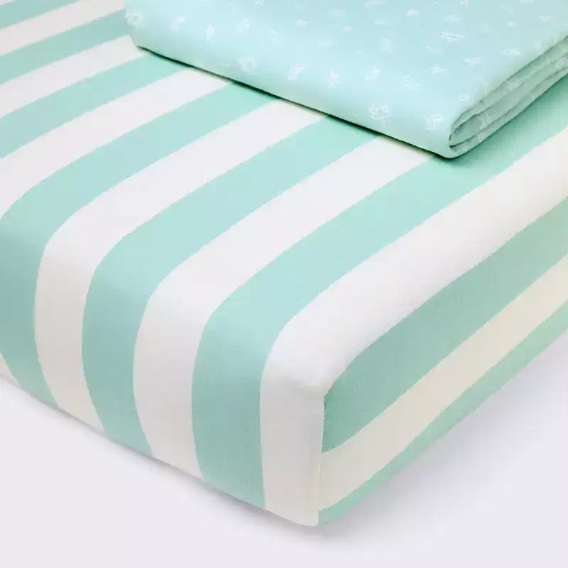 2pk Fitted Cotton Blend Jersey Crib Sheets - Sea Life - Cloud Island™
