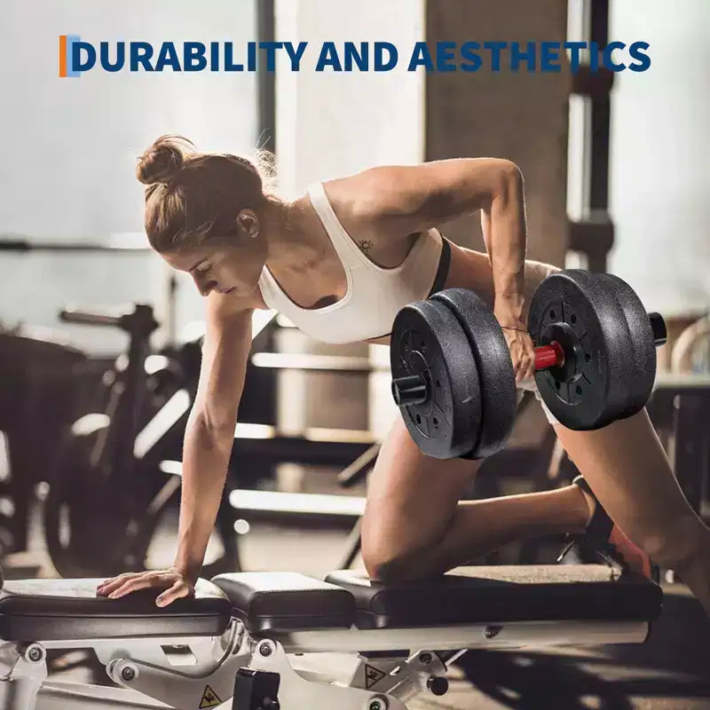 2PCS 16 Dumbbell Handle, Steel Loadable Dumbbell Bars with Rotating Sleeves & 4 Spring Collars, 100LB Capacity Dumbbell Bar, Fits 2 Weight Plates