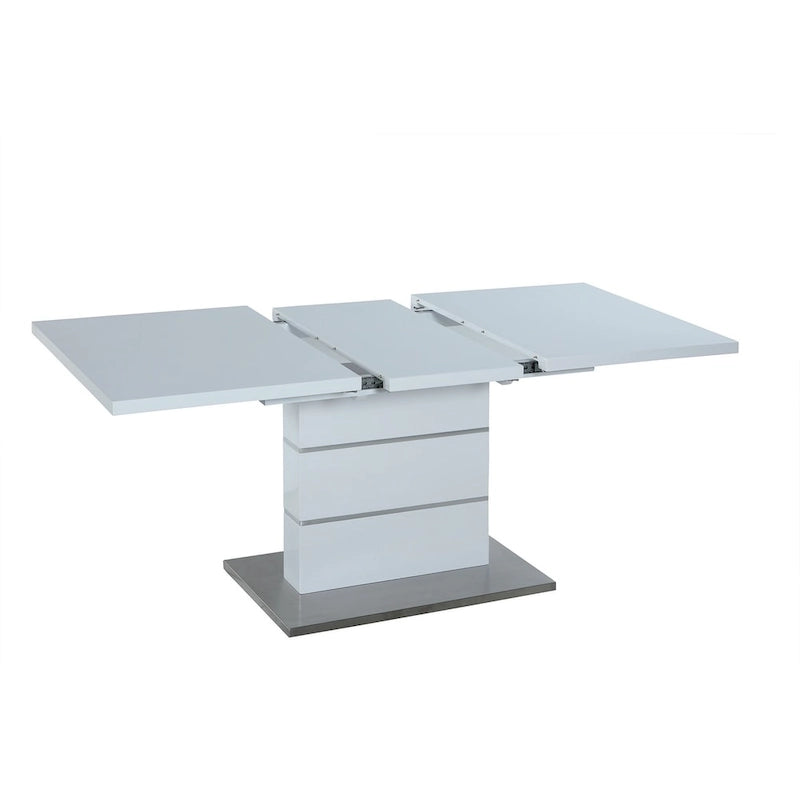 Somette Richard White and Stainless Steel 2-Piece Dining Set