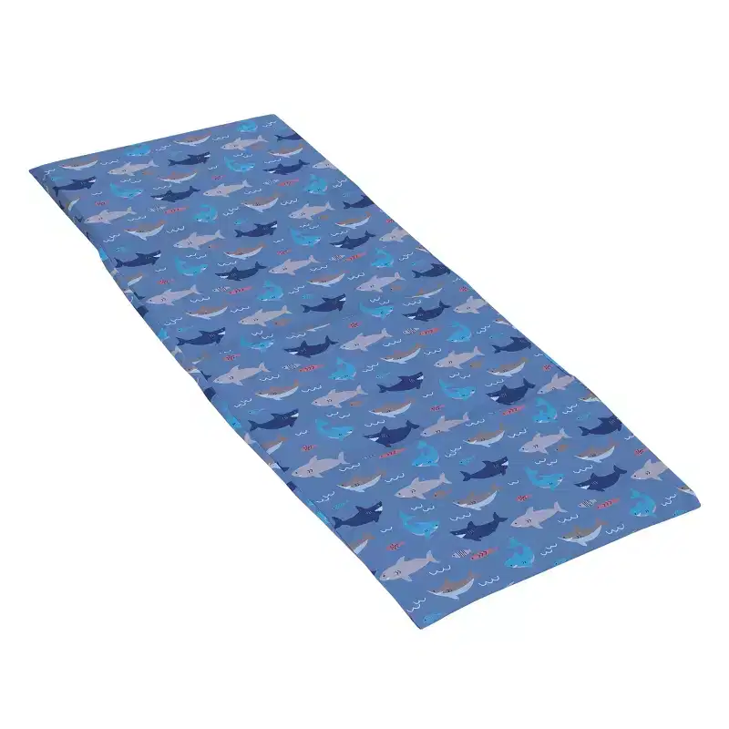 Everything Kids Shark, Fish, Ocean Blue and Grey Preschool Nap Pad Sheet