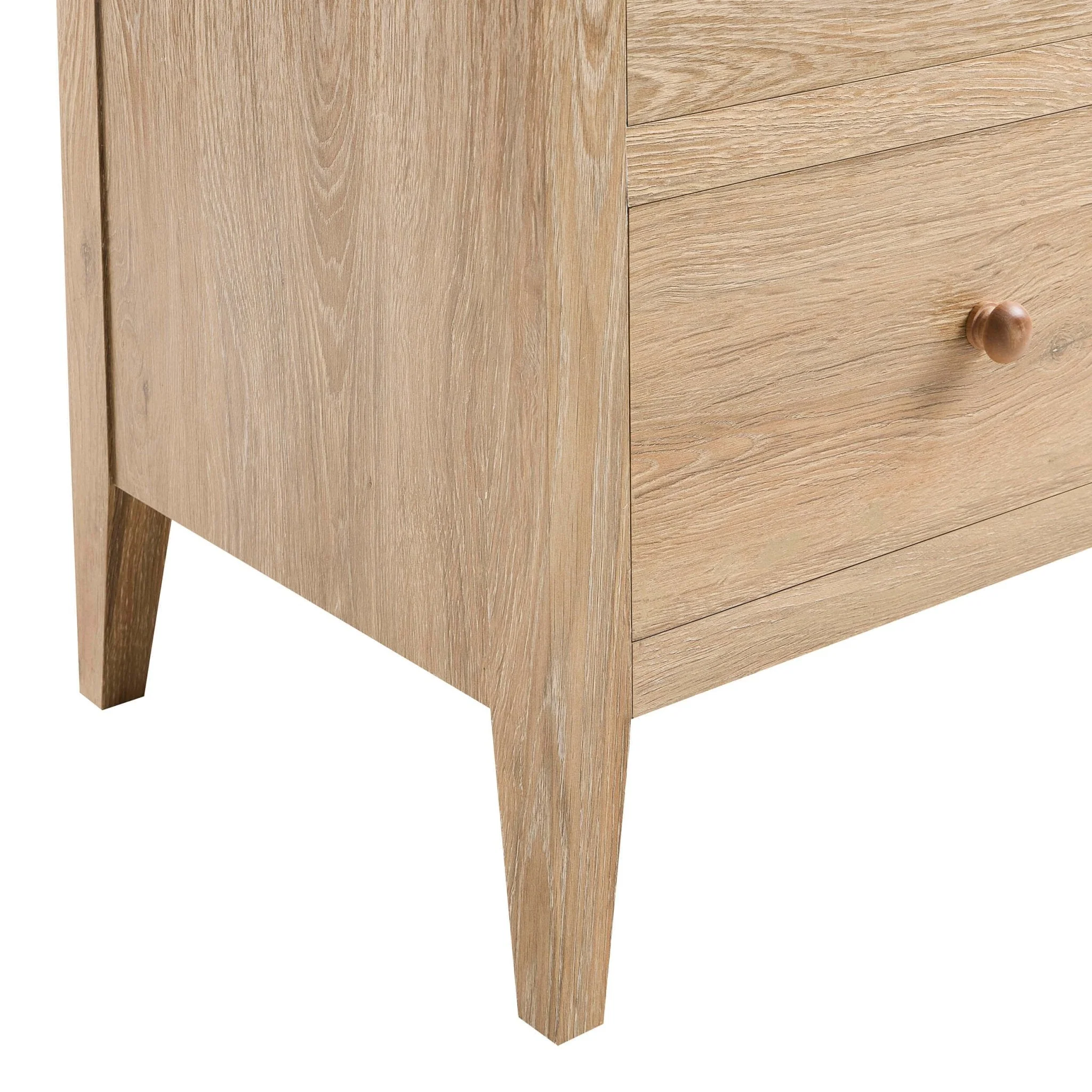 2 Drawer Bedside Table - Light Wood