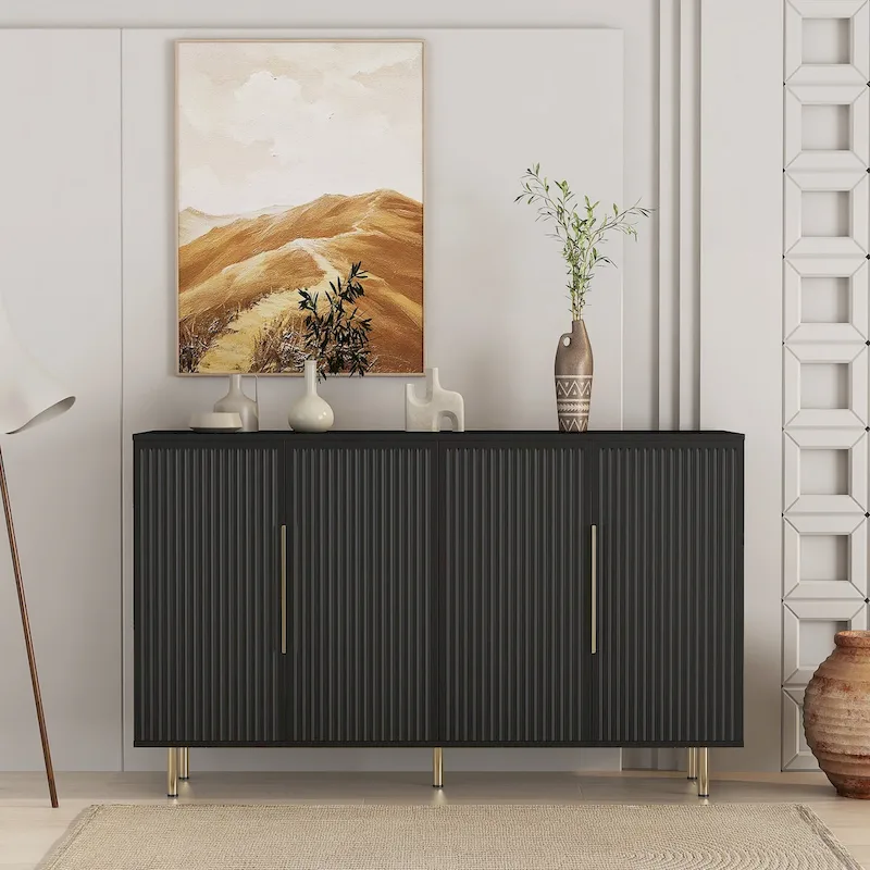 Modern Buffet Cabinet with Storage and Adjustable Shelves