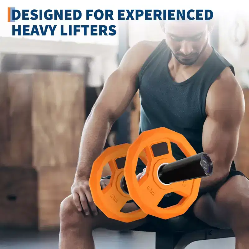 2PCS 16 Dumbbell Handle, Steel Loadable Dumbbell Bars with Rotating Sleeves & 4 Spring Collars, 100LB Capacity Dumbbell Bar, Fits 2 Weight Plates