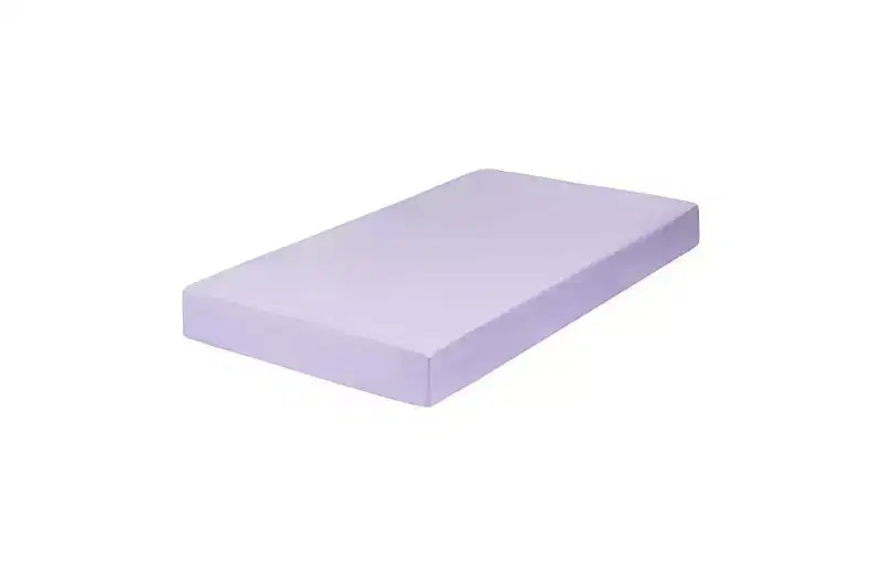 Everyday Kids 2-Pack Crib Sheets, Soft Microfiber, White & Lavender, Fits 28x52in Standard Mattress, Breathable & Machine Washable Baby Nursery Sheets