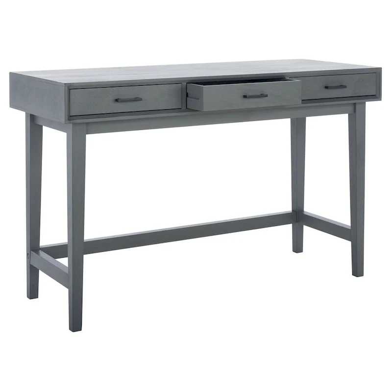 Delsie Mid-Century 3-Drawer Desk