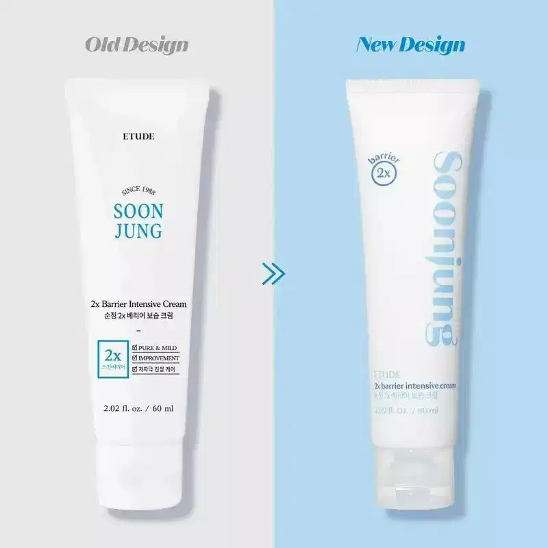 ETUDE - Soon Jung 2x Barrier Intensive Cream (60mL) Korean Hypoallergenic Shea Butter Hydrating Facial Cream for Sensitive Skin