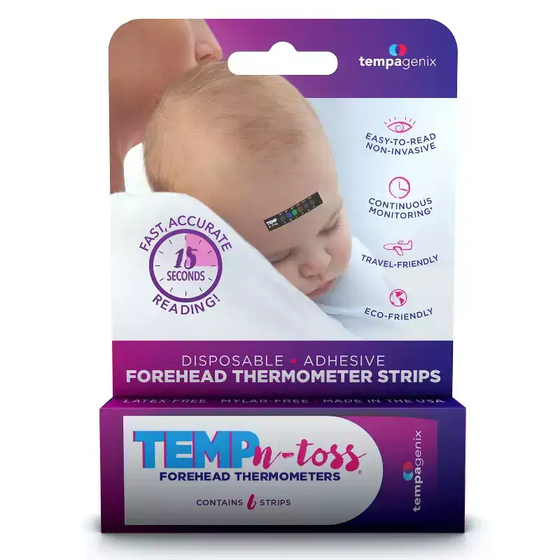 Tempagenix Temp-N-Toss Disposable Forehead Thermometer Strips - 6ct: Manual, Paper, 5.75 Height, 0.1 Weight
