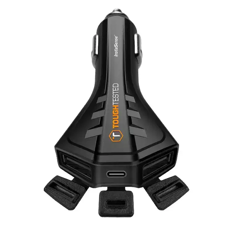 ToughTested Powershare Pro 30W 3X High Speed USB C/A Car Charger with Removable Dust Cover