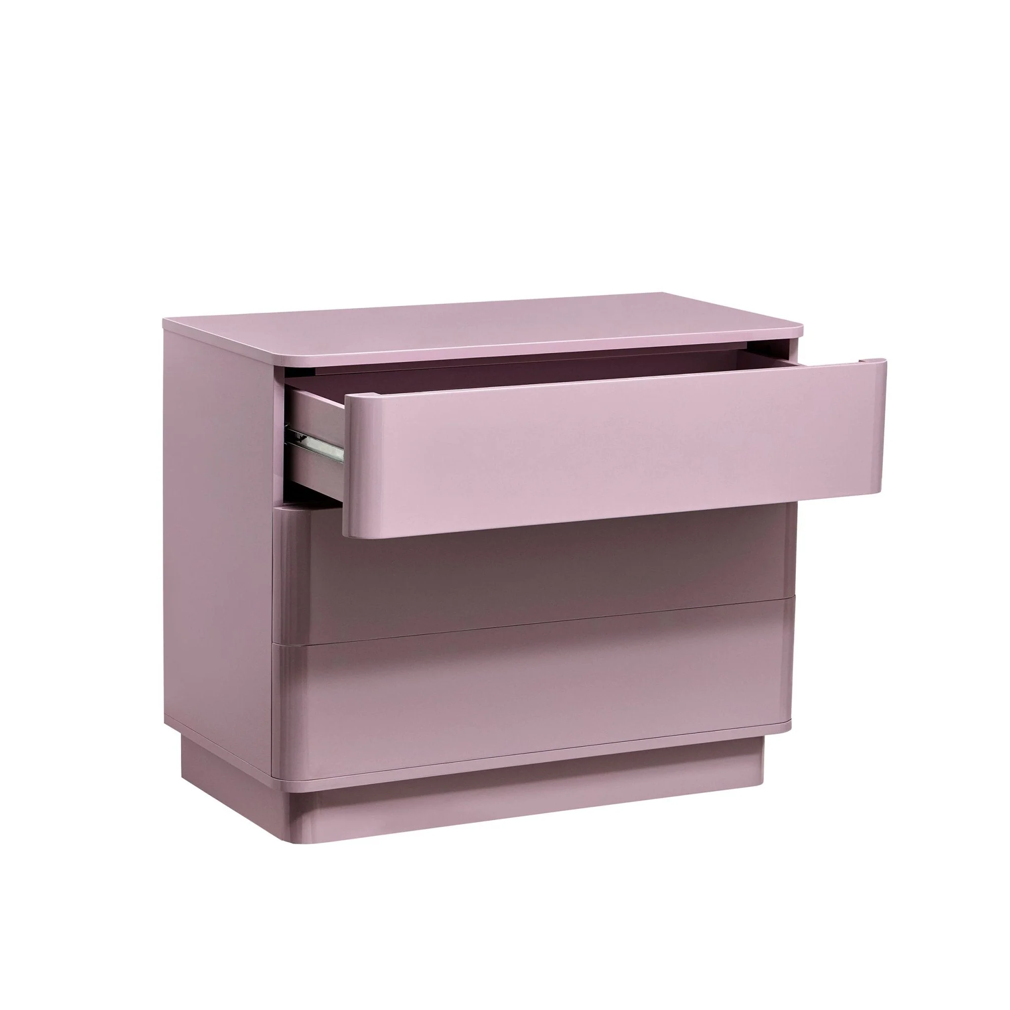 High Gloss 3 Drawer Chest - Violet Ice