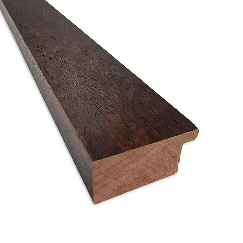 41"x30" Non-Beveled Narrow Wood Bathroom Wall Mirror Warm Walnut - Amanti Art: Modern Rectangular Vanity, Wall Mounted