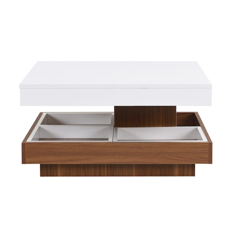 Modern Square Rotating Coffee Table