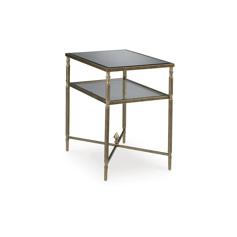 Gold End Table - 25.75 W x 18 D x 26 H