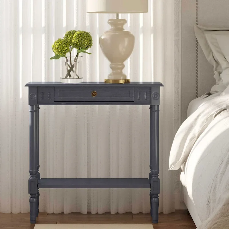 Wood Console Accent Table With Drawer by East at Main