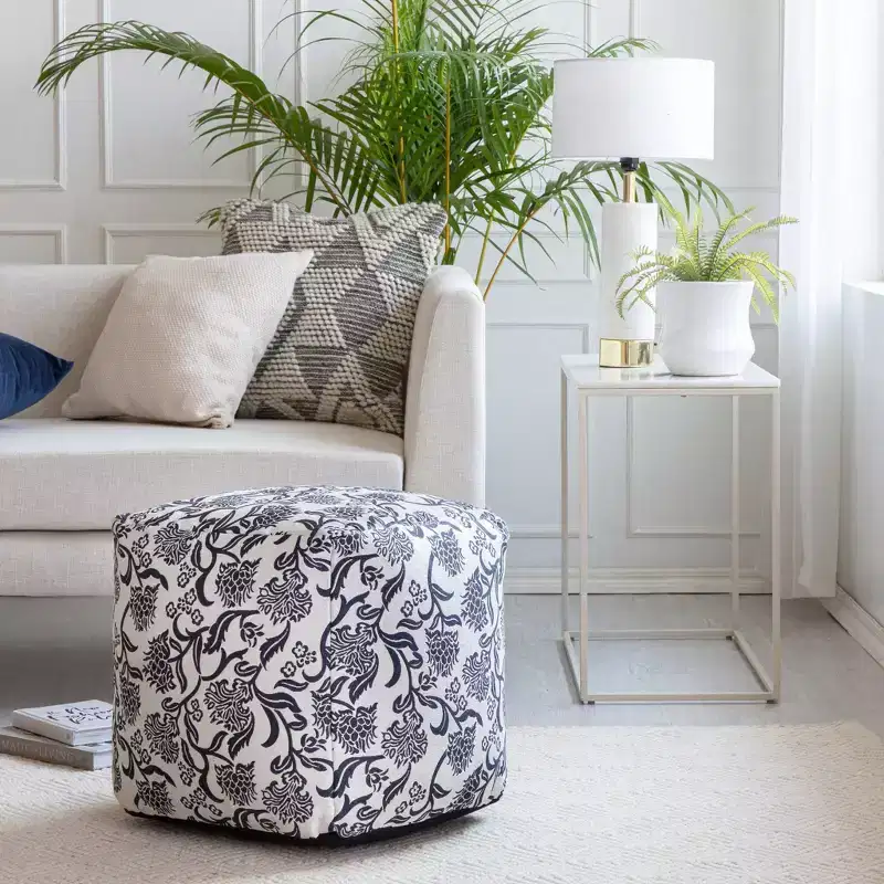 Indoor/Outdoor Square Pouf, Handmade, Fair Trade Certified, 19