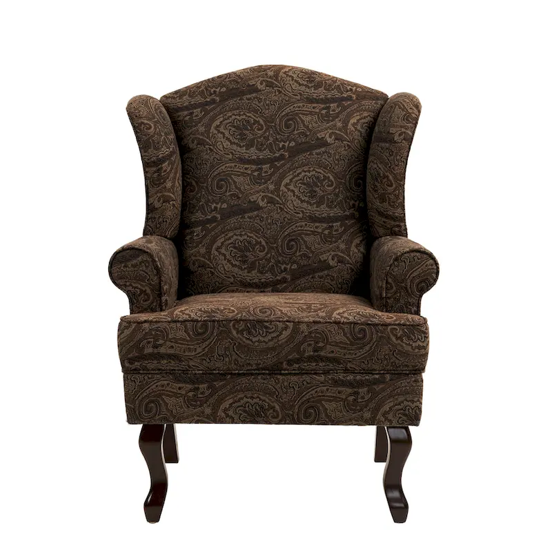 Mid-Century Modern Upholstered Wingback Accent Chair