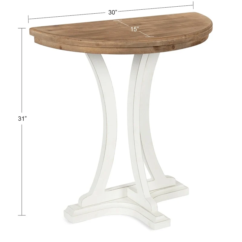 Kate and Laurel Linsley Wood Console Table - 30x15x31