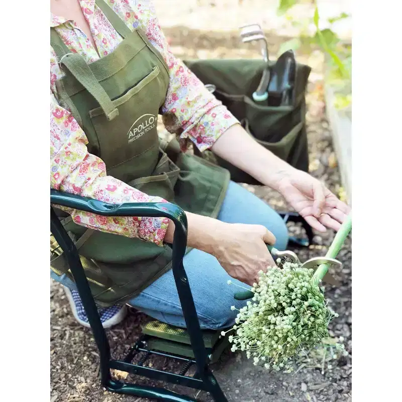 Apollo Tools 6pc Garden Tool Set DT3798: Rust-Resistant Gardening Tools & Gifts, Olive Green, Lifetime Warranty